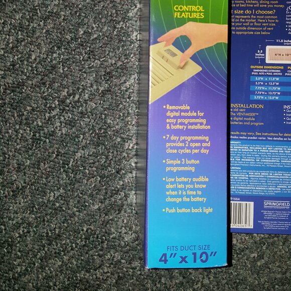 Vent Miser Programmable Energy Saving Vent Cover, 4-by-10-Inches - Brown - Picture 6 of 6